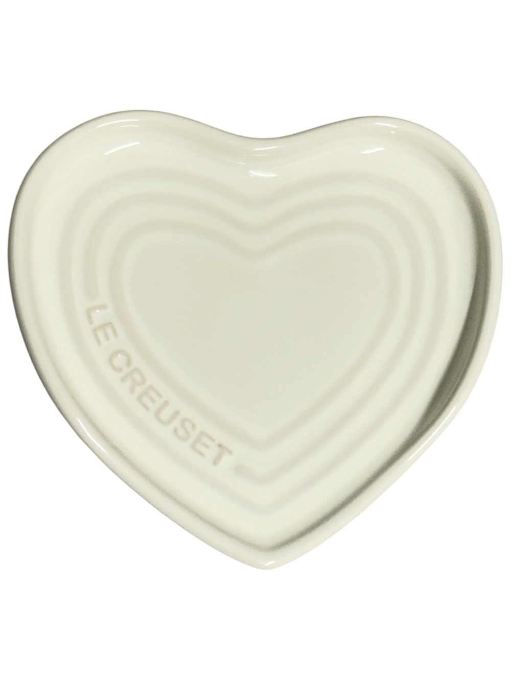 Le Creuset White Heart-Shaped Spoon Rest
